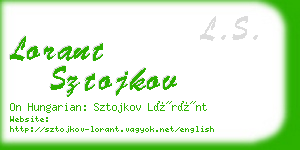 lorant sztojkov business card